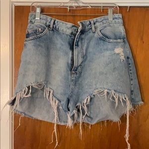 Top shop mom high waisted denim shorts